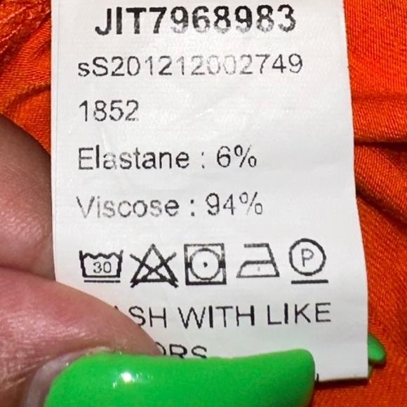 Women's Bodysuit - Orange - Square Neckline - US Small - SHEIN - Picture 9 of 10